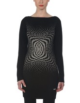 Bench Womens Black Grey OP OPtical Art Harniss Knit Sweater Dress BLSA15... - $37.49