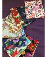 Fat Quarter Bundles - 8 Floral Patterns 100% Cotton Fabric - £14.97 GBP