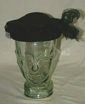 Old Vintage Merrimac Hat Corp. Pillbox Black 100% Wool w Netting &amp; Pom P... - $29.69