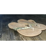 Vionic Beige Snakeskin 9 Sandals Thong Flip Flops Slip On Orthopedic Rec... - $51.22 CAD