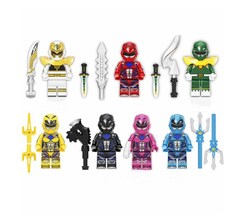 7Pcs Mighty Morphin Power Rangers Building Block Minifigures Toys Fit Lego - £15.12 GBP