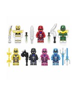 7Pcs Mighty Morphin Power Rangers Building Block Minifigures Toys Fit Lego - £15.17 GBP