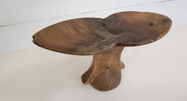 Vintage Primitive African Headrest Wooden with Brass Strap Art Turkana - $46.71
