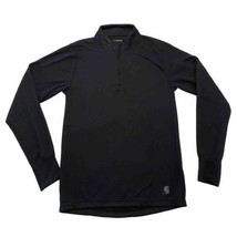 Carhartt Force Extremes Quarter Zip Thin Sweater Long Sleeve Mens Small Black - $19.35