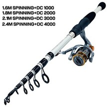 Ghotda 1.6-2.4M Telescopic Lure Rod With  Spining Reel combination High Speed Re - £94.16 GBP