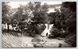 RPPC Wisconsin Dells Teepee Stand Rock Amphitheater c1940 Photo Postcard B33 - £11.76 GBP