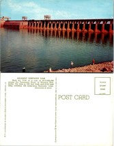 One(1) Kentucky Lake &amp; Gigantic Dam Tennessee River Chrome Vintage Postcard - £5.85 GBP
