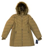 New LONDON FOG Women&#39;s Detachable Faux Fur Hood 3/4 Puffer Coat Husk Large - £115.97 GBP