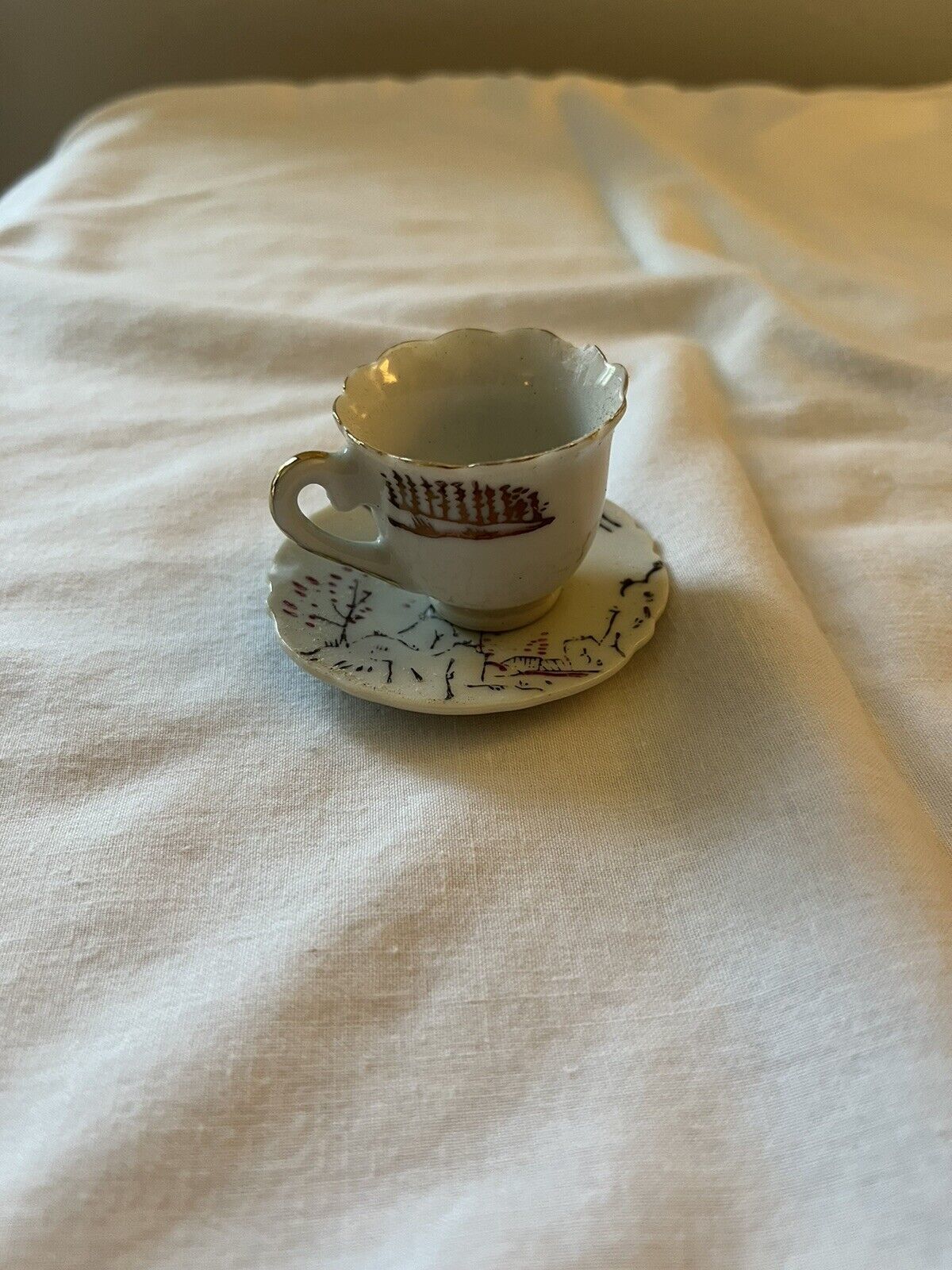 Vintage Child&#39;s Tea Set Mini Teacup &amp; Saucer - $3.95