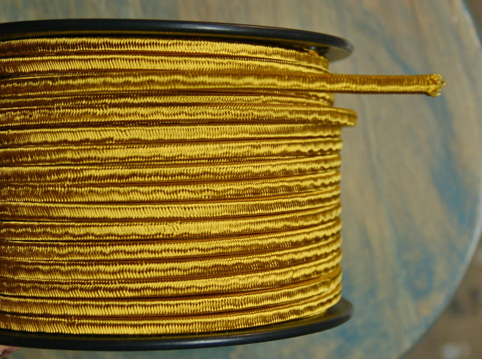 Gold 2-Wire Cloth Covered Cord, 18ga. Vintage Style Lamps, Antique Light... - $1.29