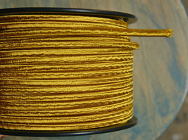 Gold 2-Wire Tuch Bedeckt Kordel, 18ga. Vintage Stil Lampen, Antik Licht,... - £1.02 GBP