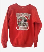 Vintage Logo 7 San Francisco 49ers RARE Gold Helmet Graphic Sweatshirt S... - $29.69