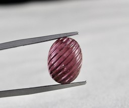 Natural Pink Tourmaline Carved Oval Cabochon 14X11 Mm 8.60 Ct Fine Gemstone Ring - £111.94 GBP