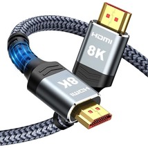 Short 8K Hdmi Cable 1Ft/0.3M 48Gbps, Ultra High Speed Hdmi Braided Cord-... - £14.93 GBP
