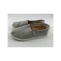Toms Classic Grey Wool Herringbone Shoes Youth Size 5.5 Gray Flat Slip O... - $29.11 CAD