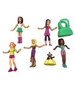 Polly Pocket McDonald&#39;s Happy Meal Toy Lot With 5 Dolls Monkey &amp; Bag - $7.95