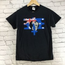 Australian Flag T Shirt Koala Black Blue Sz S Glidan - £9.47 GBP