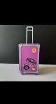 Barbie Doll Accessory Luggage W/Handle 5.5&quot;  Purple Travel Replacement Suitcase  - £7.82 GBP