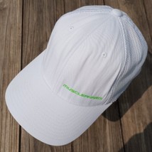 Musclepharm Baseball Ball Cap Mesh Hat Flex Fitted White Green - £11.74 GBP