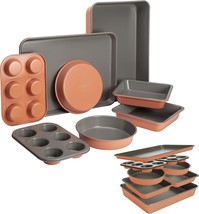 Goodful All-In-One Nonstick Bakeware Set, Stackable And Space, Piece, Terracotta - $90.99