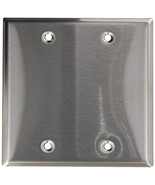 Morris 83320 430 Wall Plate, Blank, 2 Gang, Stainless Steel - $13.82
