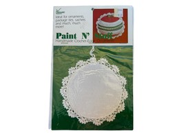 Paint N Stuff Handmade Crochet Edge Ornaments Circular Lot of 3 Christmas - £6.25 GBP