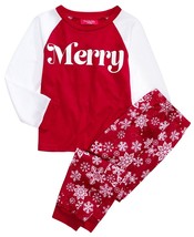Family Pajamas Matching Kids Merry Pajama Set, Color: Red, Size: XS (4/5) - £12.41 GBP