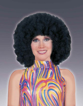 Deluxe 1960&#39;s Revolution Black Unisex Jumbo Afro Wig Halloween Costume Accessory - £10.08 GBP