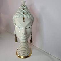 1950s MCM Cleopatra Italy Figural Decanter Persian Lady Head Figural Art Pottery - £95.56 GBP