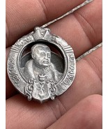 Rare Vintage Pewter Sign Badge Of Ukrainian Cossack Getman Pavlo Leo Pol... - $26.33