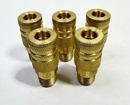 5-COILHOSE Industrial Type-15 1/4” Body Pneumatic Quick Coupler X 3/8” M... - $31.28