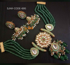 VeroniQ Trends- Designer Kundan/Polki Necklace Set in Meenkari work and Beadsver - £75.28 GBP