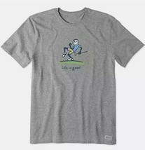 Life is Good Men&#39;s Vintage Crusher Golf Putt Graphic T-Shirt Size Small Grey New - £21.13 GBP