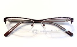 Designer Ralph Lauren 1469 half rim burgundy tortoise eyeglasses made in... - $59.39