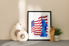 Statue of Liberty -USA Flag and Statue -4th of July -Patriot Flag-Usa Fl... - £0.19 GBP