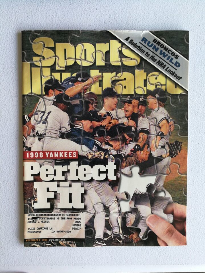 Primary image for Sports Illustrated Magazine November 2, 1998 New York Yankees Perfect Fit - JH