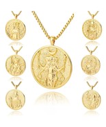 Greek Mythology Goddess Necklace, Deity Coin Pendant, Pagan God Worship ... - $17.31