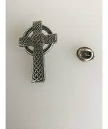 Celtic Cross Pewter Lapel Pin Badge Handmade In UK - £5.90 GBP
