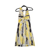 Trinia Turk Womens Small Dress Silk Halter Neck Tie Cover-Up Abstract Retro - $28.01