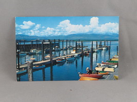 Vintage Postcard - Dock in Comox Vancouver Island - Blackhorne Transparency - $15.00