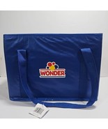 Wonder Bread Logo Collapsible Tote Reusable Shopping Bag Blue Plasticized - $19.75