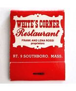 White&#39;s Corner Restaurant Vintage Matchbook Southboro MA Matches Unstruc... - €17,16 EUR