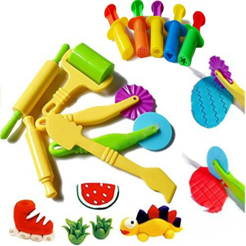 E 3d plasticine tools playdough set color play dough model tool toys clay moulds deluxe thumb200