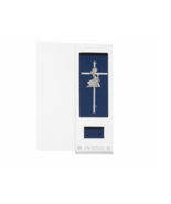 6&quot; SILVER PLATED METAL WALL CROSS WITH CENTERED KNEELING FIRST COMMUNION... - £31.59 GBP