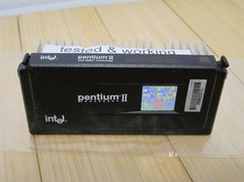 Intel Pentium II 350Mhz SL2S6 Slot 1 CPU with Heat Sink Tested &amp; Working! - $34.99