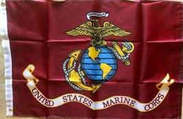 Usmc Us Marines 2&#39;x3&#39; Rough Tex 150D Nylon ® Flag 4 Rows Sewing Uv Protected Usa - £70.34 GBP