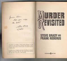 Murder Revisited by Frank Roderus Steve Brady Autographed Signed PB Book - £27.02 GBP