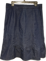 Vintage Nicole Miller Denim A-Line Skirt-Size 10 - £26.73 GBP