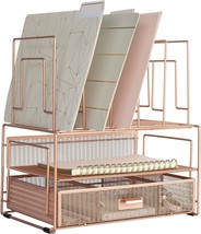 Blu Monaco Workspace Rose Gold Desk Organizers And Storage, Device And Folder - £41.55 GBP