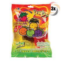 3x Bags | DinDon Original Fruity&#39;s Assorted Flavors Ju-C Jelly Bites | 12.6oz - £14.57 GBP
